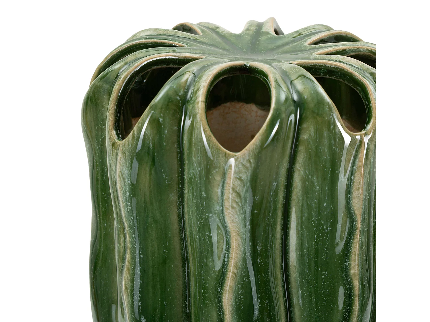 Vaso Baseva, Disegno con Cactus, Verde,
