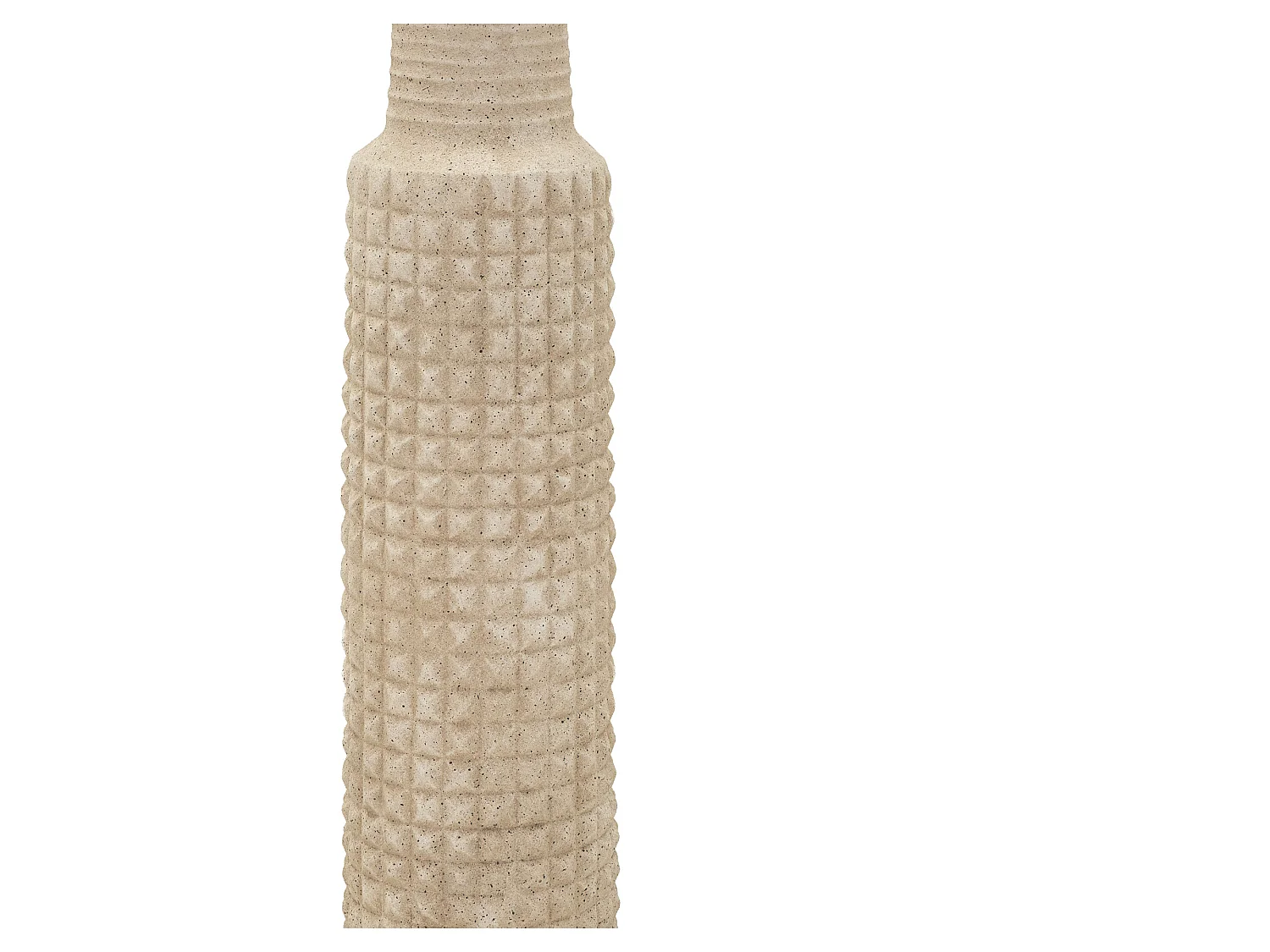 Vase Fatenoti, Finition Effet Sable, Beige, Diamètre 18 cm