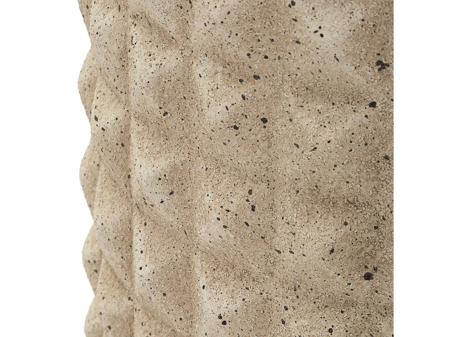 Vase Fatenoti, Finition Effet Sable, Beige, Diamètre 18 cm