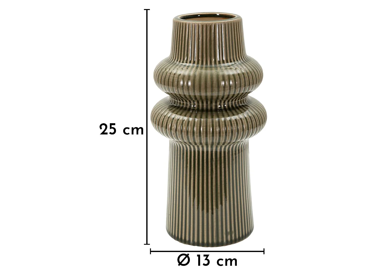Vaso Gahare, Colore Struttura Nero, Marrone, Diametro 5.5 cm