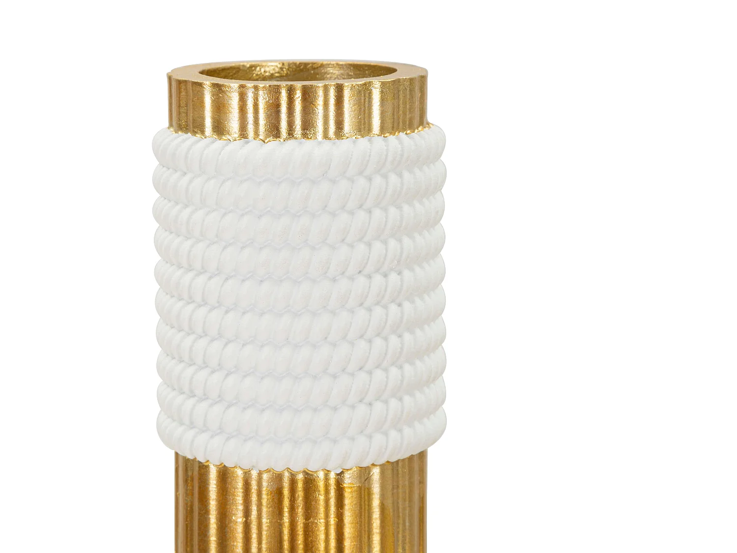 Vase Iria, Couleur Structure or, Blanc,