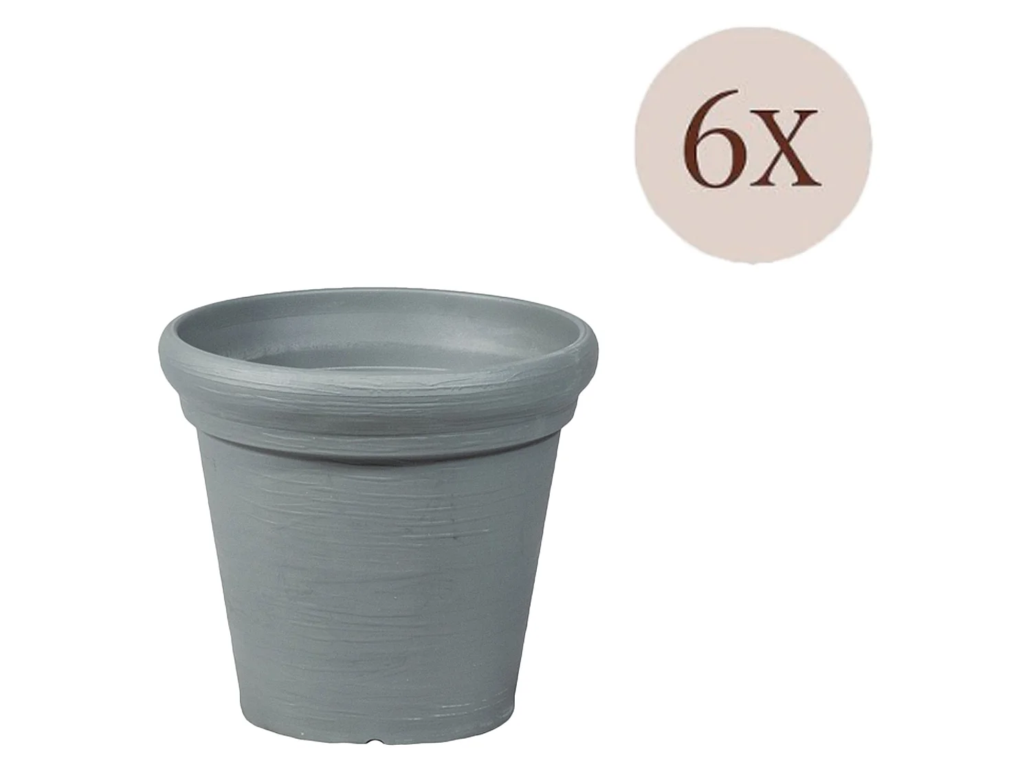 Vaso Townley, set 6 Vasi Made in Italy, Grigio,