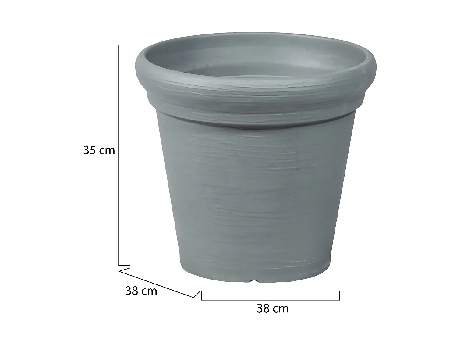 Vaso Townley, set 6 Vasi Made in Italy, Grigio,