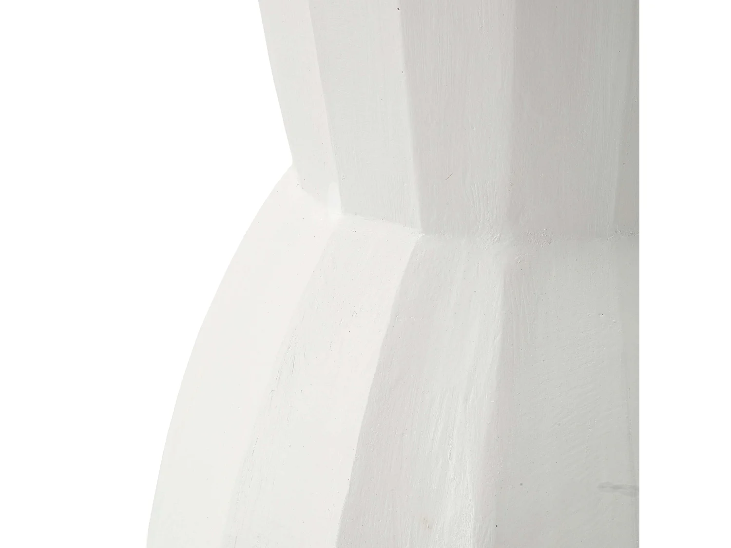 Vase Darehamo, Faconnage Strié, Blanc, Diamètre 16 cm