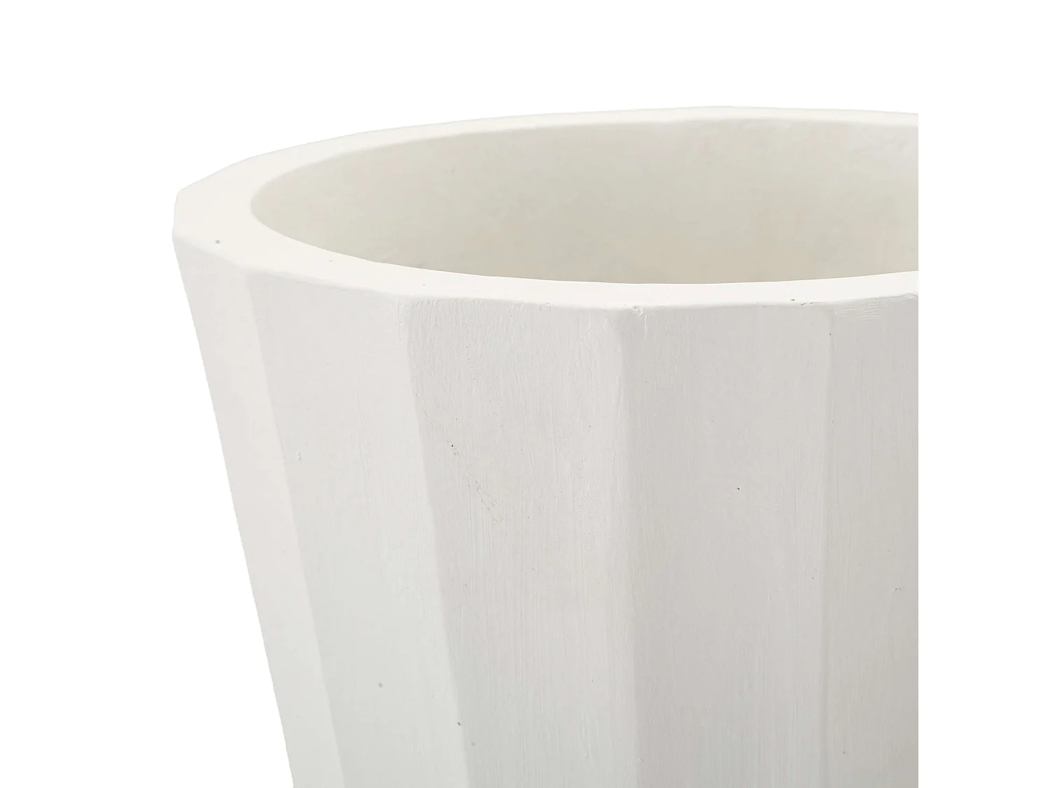 Vase Darehamo, Faconnage Strié, Blanc, Diamètre 16 cm