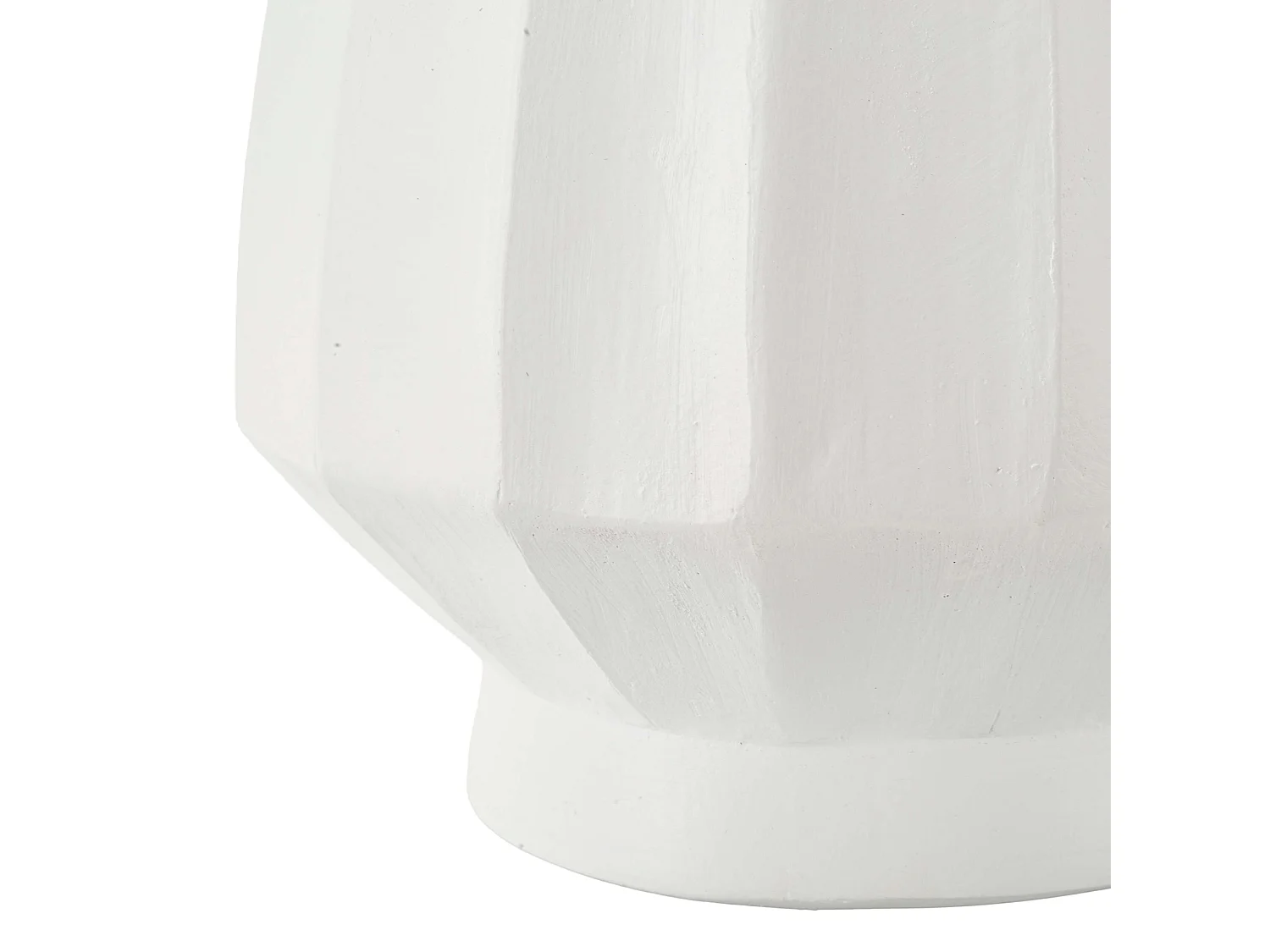 Vase Darehamo, Faconnage Strié, Blanc, Diamètre 16 cm