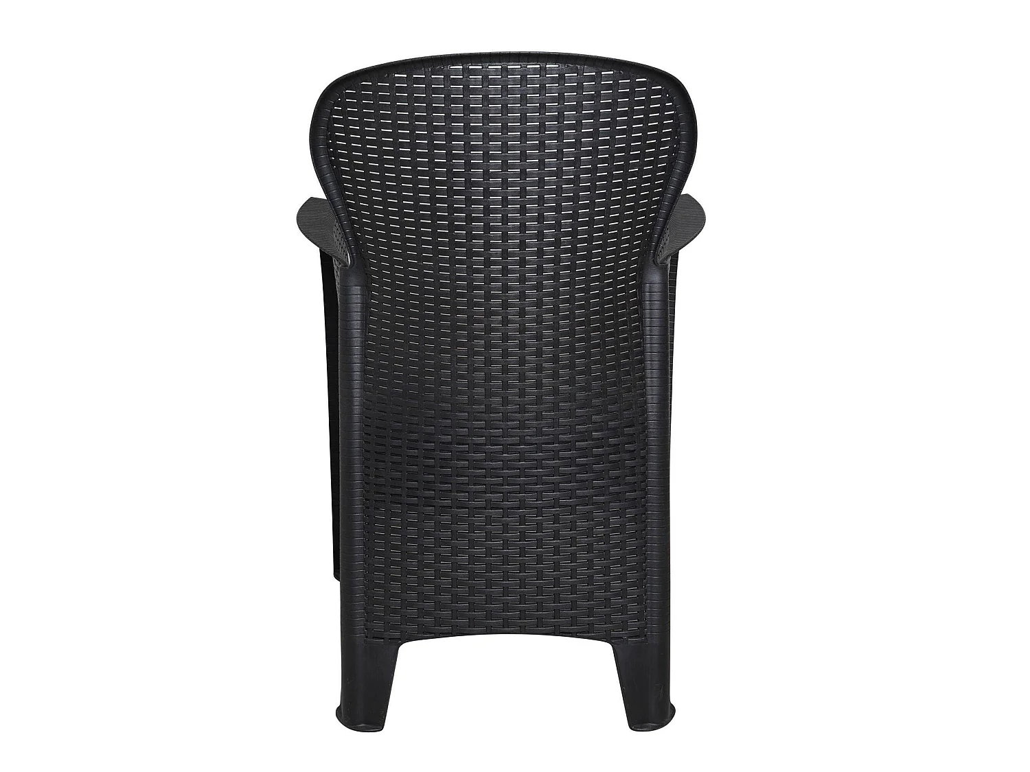 Amilton tuinstoel, 2 stoelen gemaakt in Italië, antracietgrijs, draagvermogen 120 kg, kunststof frame