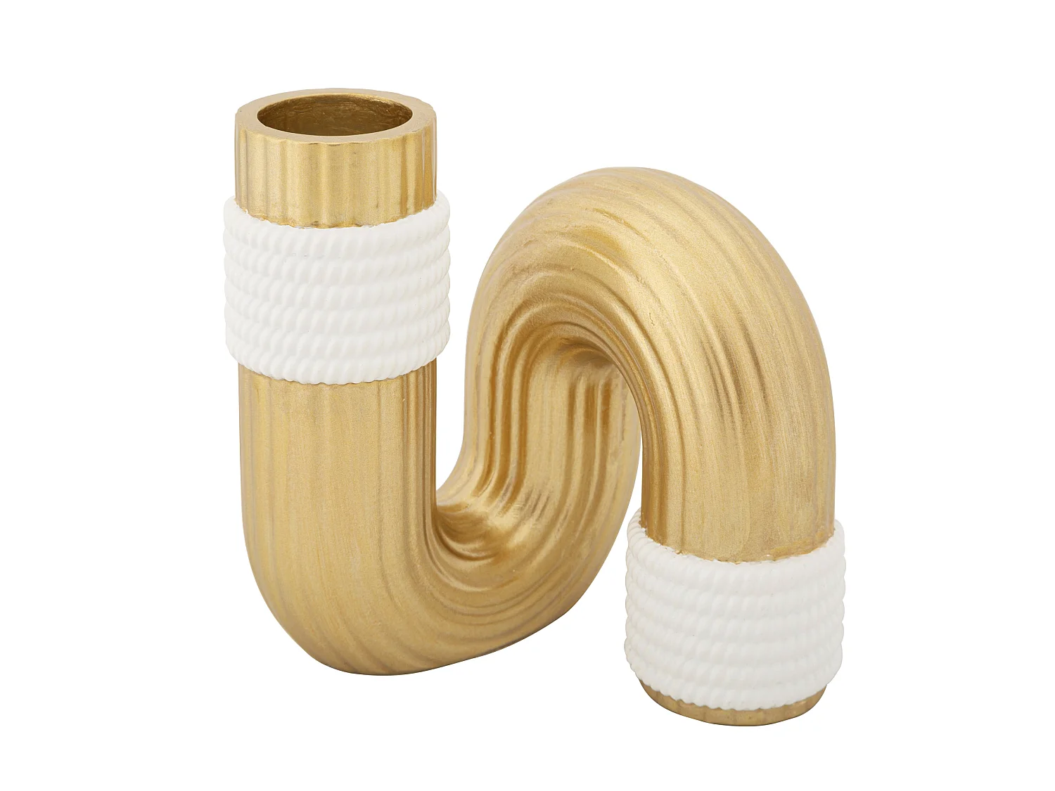Vaso Nello, Colore Struttura Bianco, oro, Materiale Struttura in Tessuto