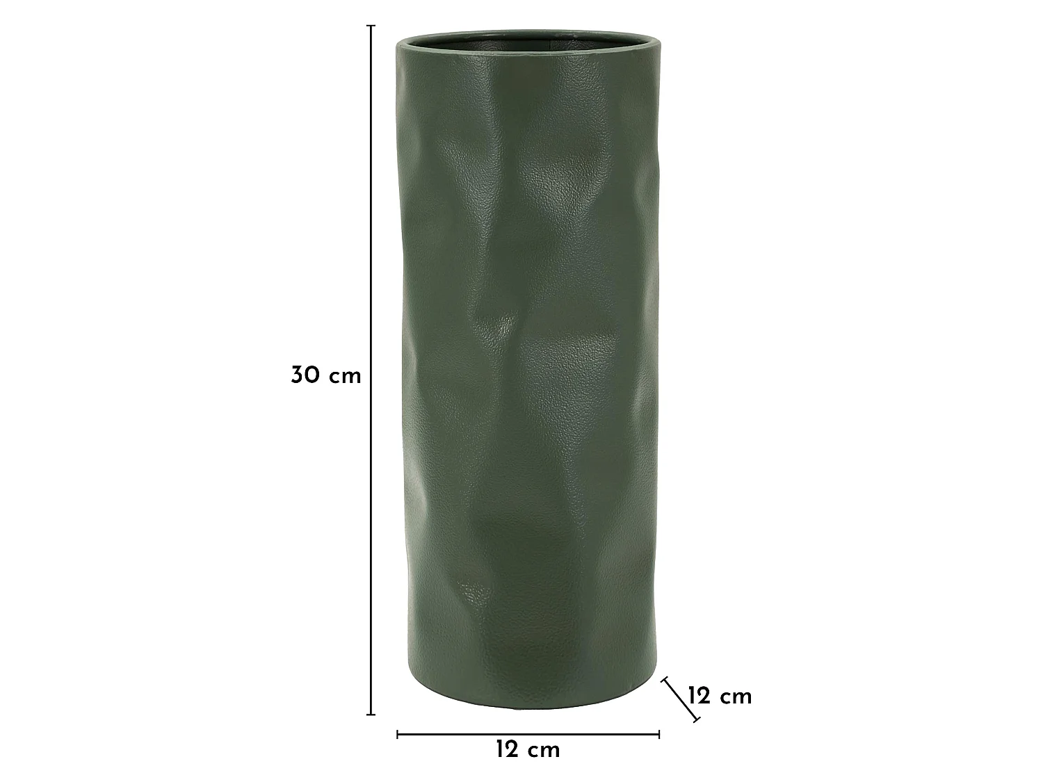 Vase Fasani, Finition Effet Matériau, Vert,