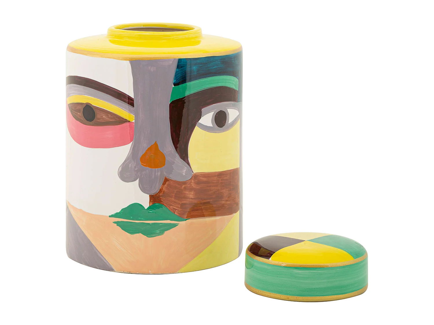Vase Basa, Modernes Design, Mehrfarbig, Durchmesser 8 cm