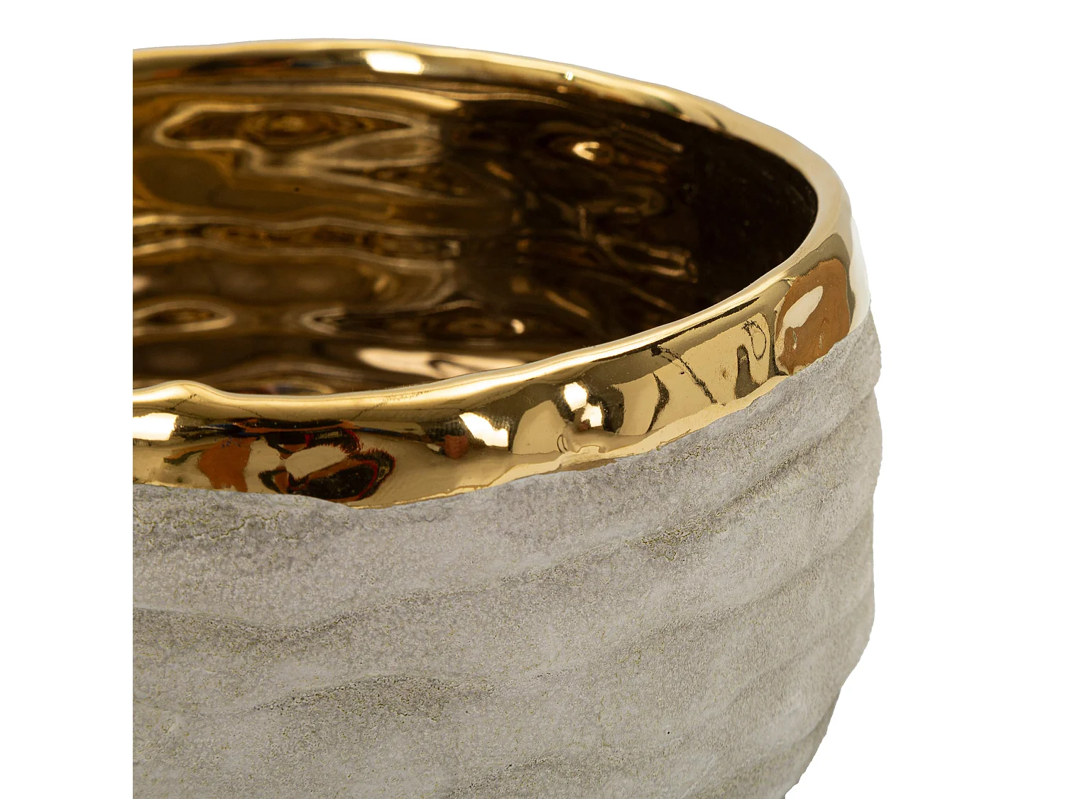 Vaso Leonar, Finitura Naturale, Beige, Colore Struttura oro
