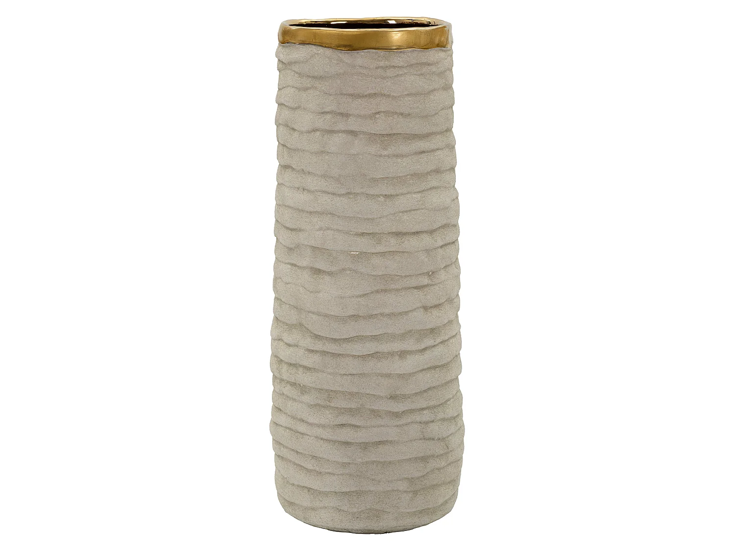 Vaso Fasezaha, Finitura Naturale, Beige, Colore Struttura oro