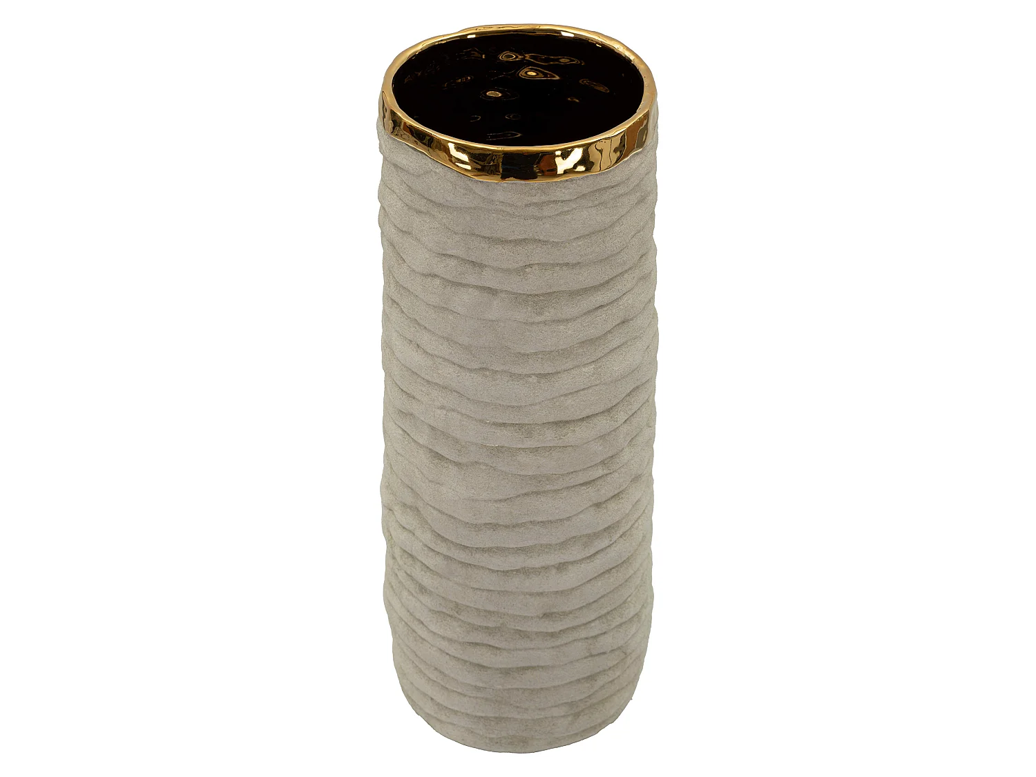 Vaso Fasezaha, Finitura Naturale, Beige, Colore Struttura oro