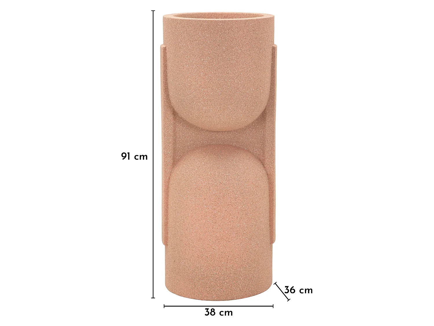 Vase Fatomi, Design Futuriste, Rose,