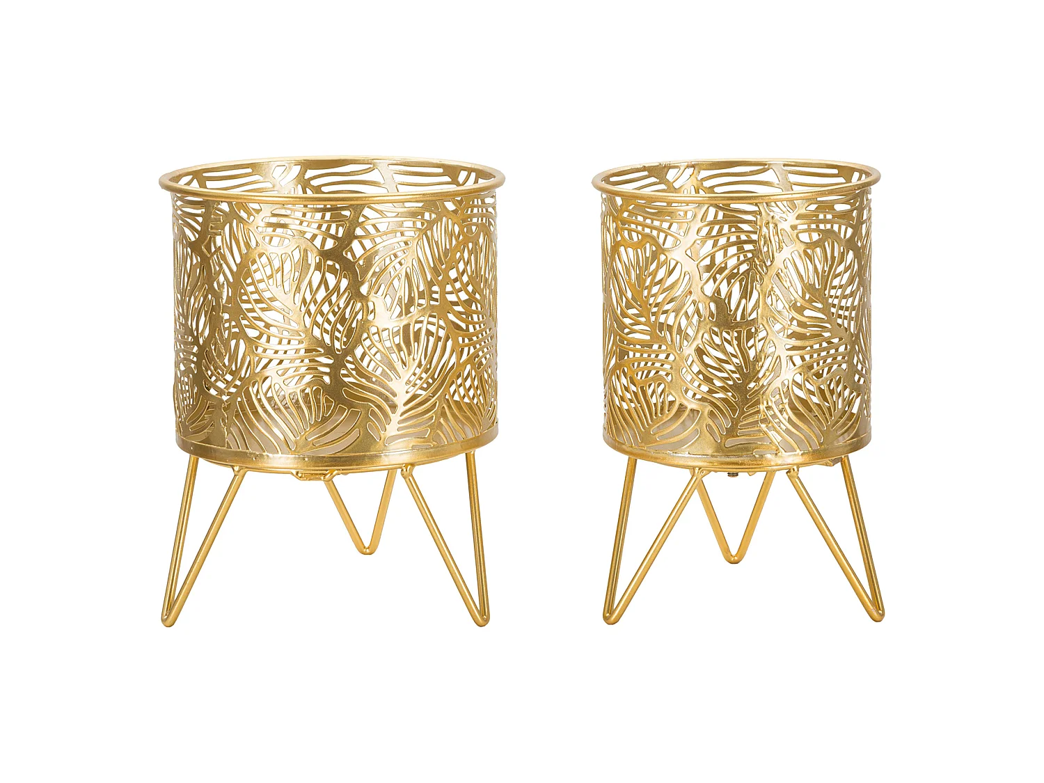 Vaso Aitut, set 2 Vasi, Portavasi Rimovibili, oro,
