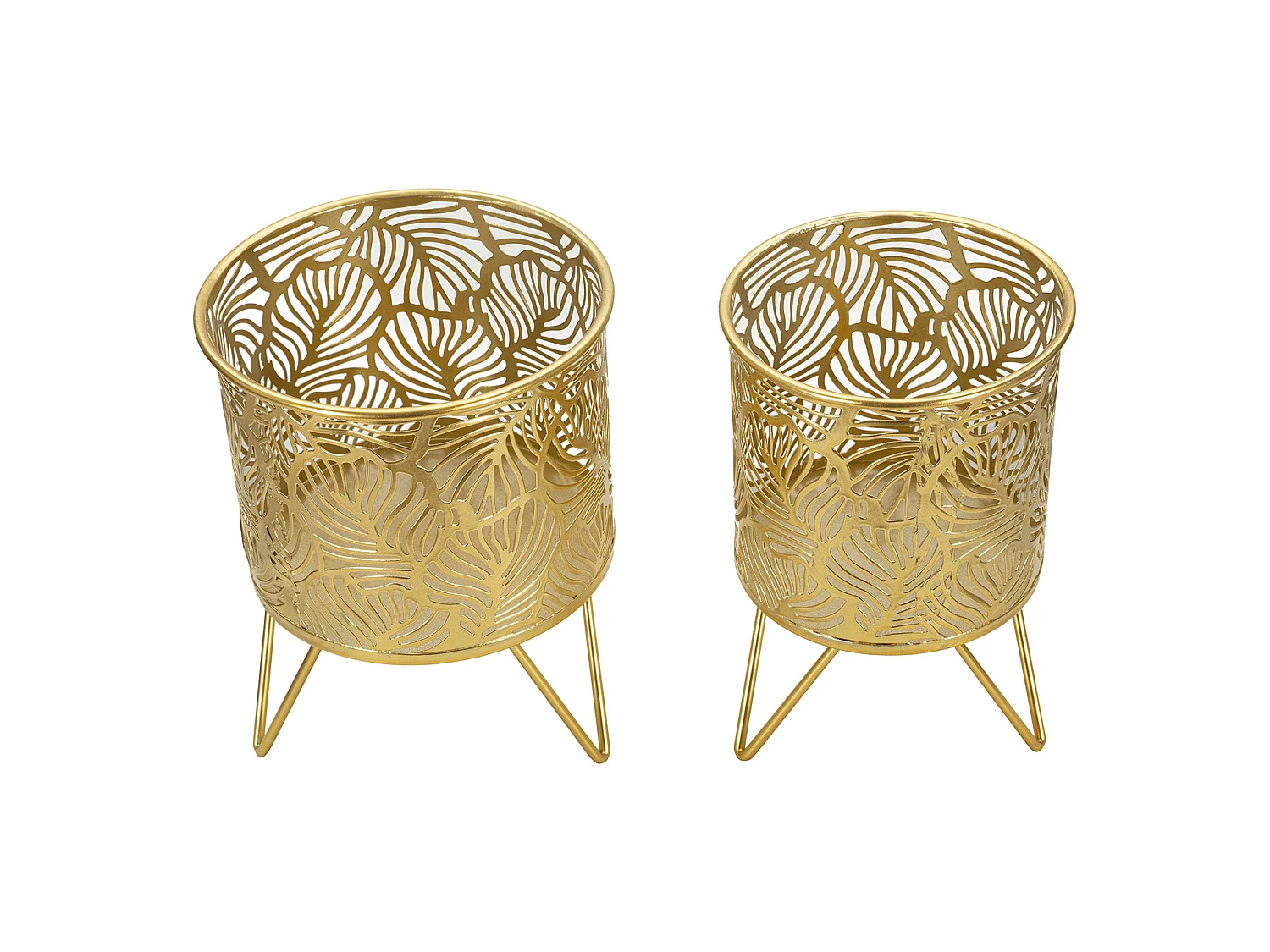 Vaso Aitut, set 2 Vasi, Portavasi Rimovibili, oro,