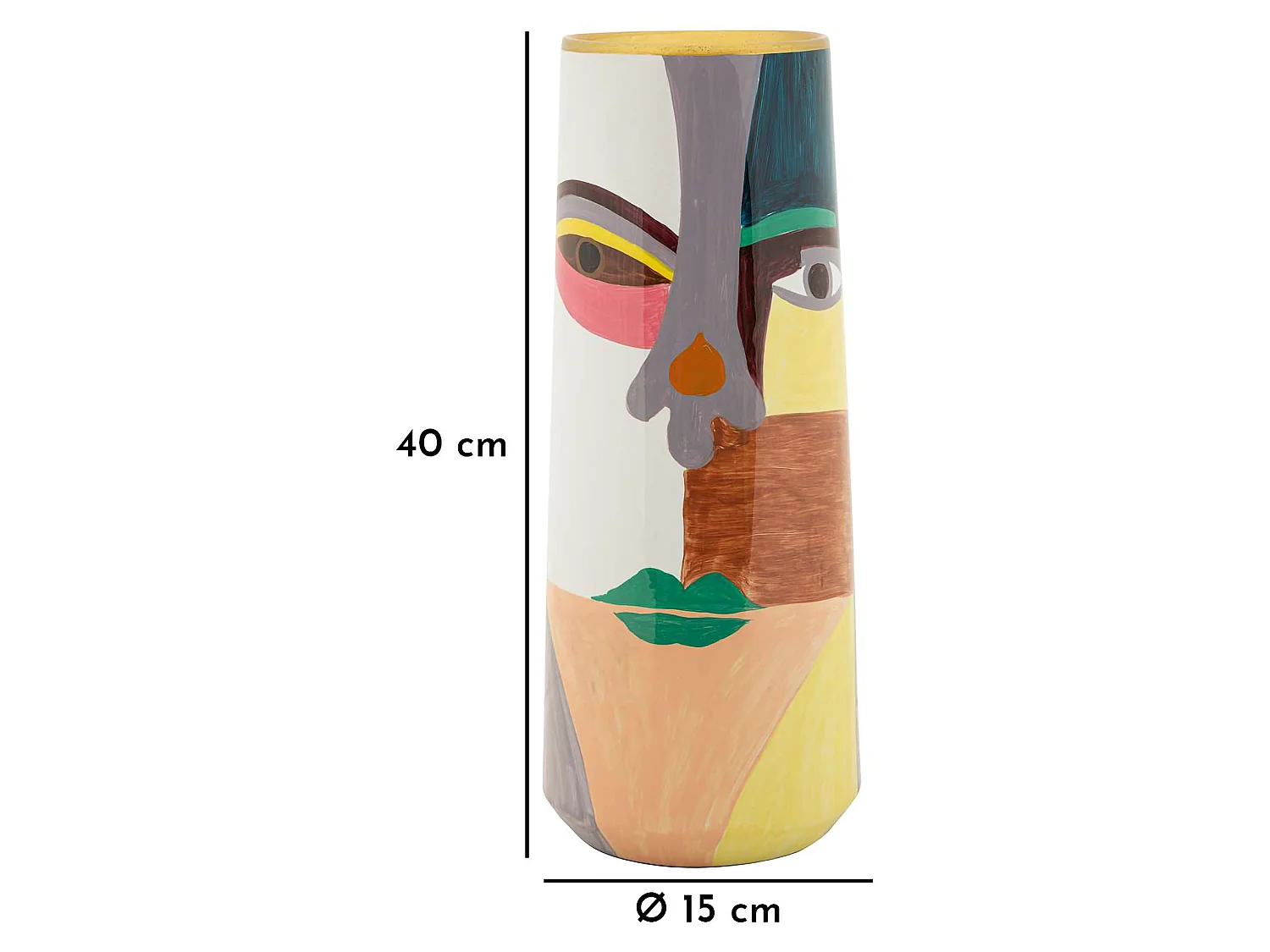 Vaso Manang, Disegno Moderno, Multicolore, Diametro 12 cm