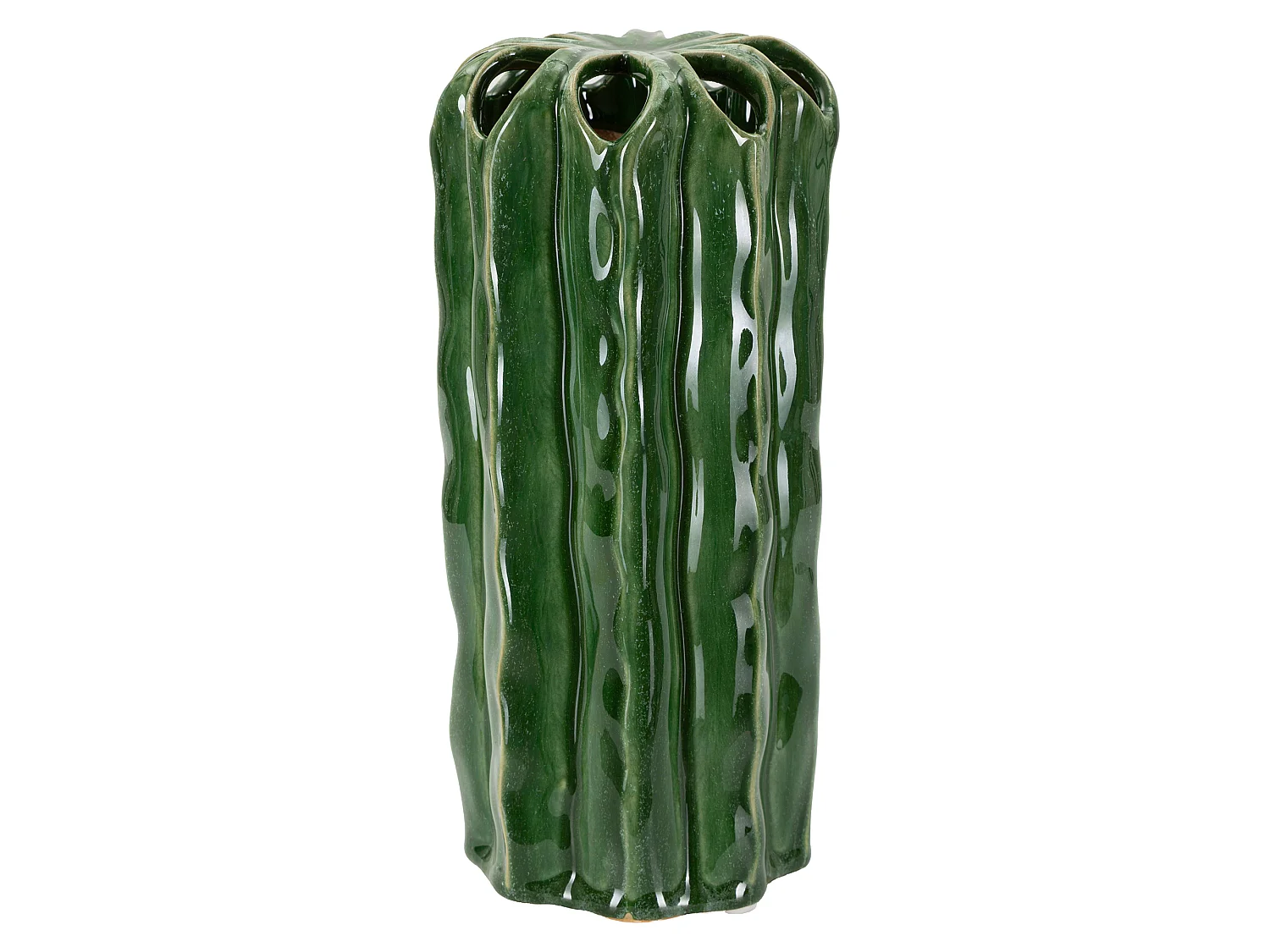 Vaso Basi, Disegno con Cactus, Verde,