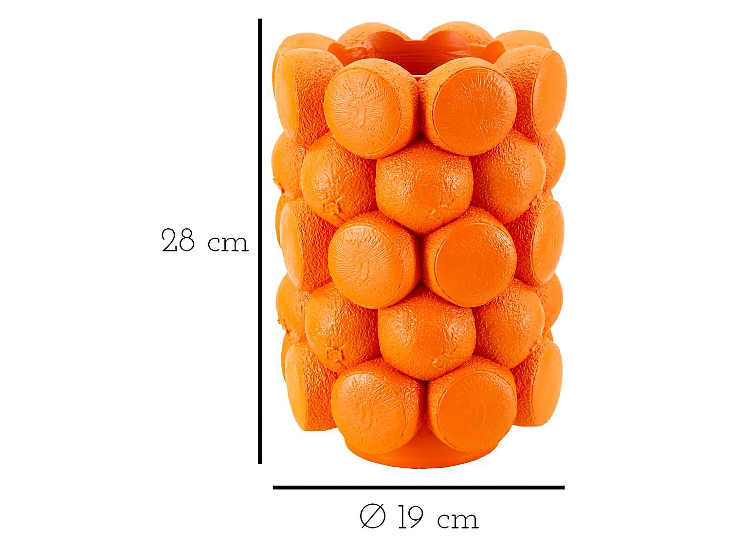 Vase Galikale, Motifs avec Oranges, Orange, Diamètre 13,5 cm