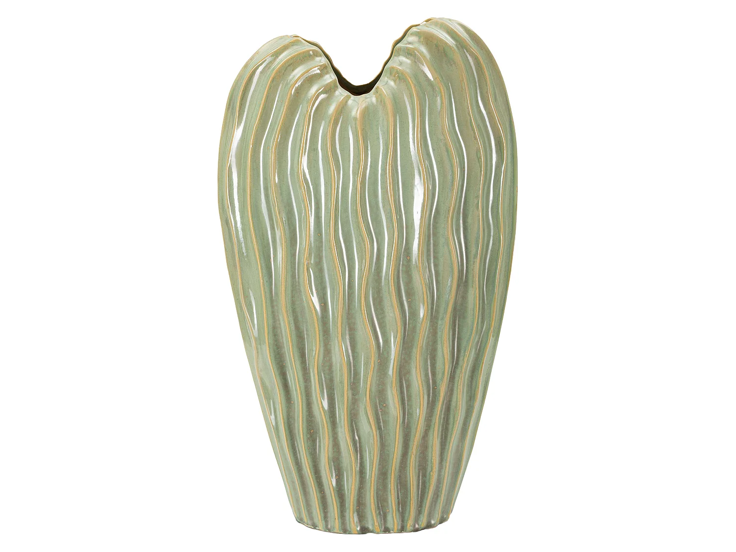 Vaso Daronere, Finitura Effetto Materico, Verde, Colore Struttura Beige