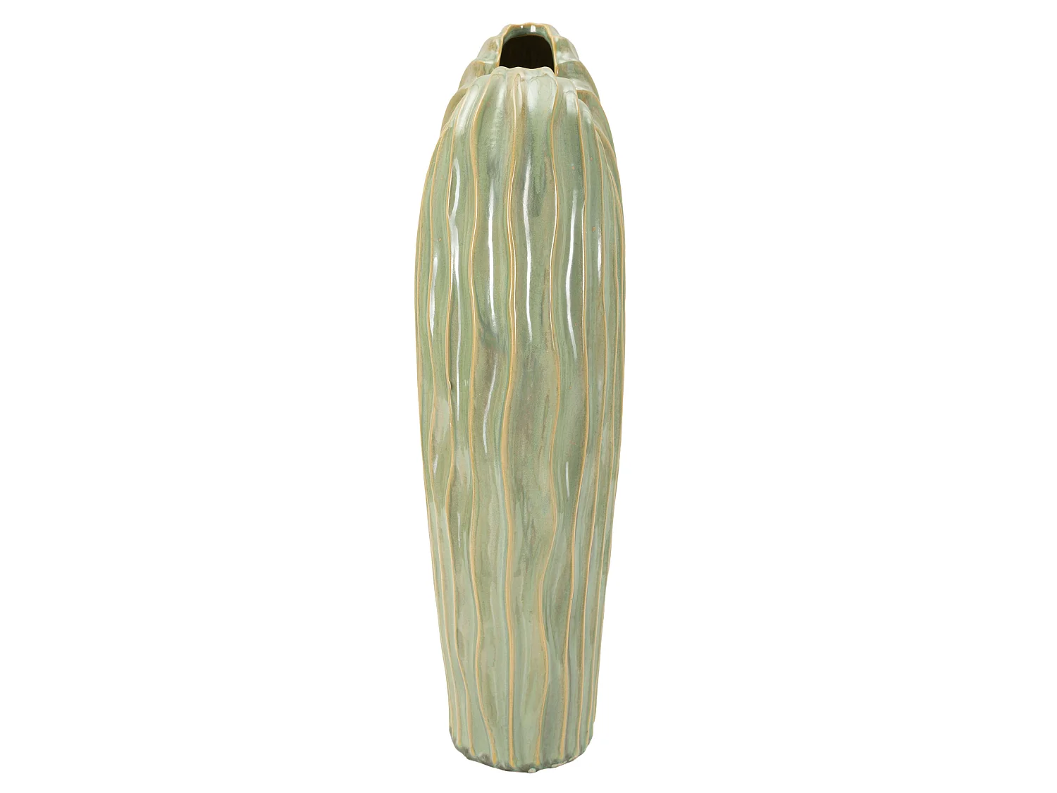 Vaso Daronere, Finitura Effetto Materico, Verde, Colore Struttura Beige