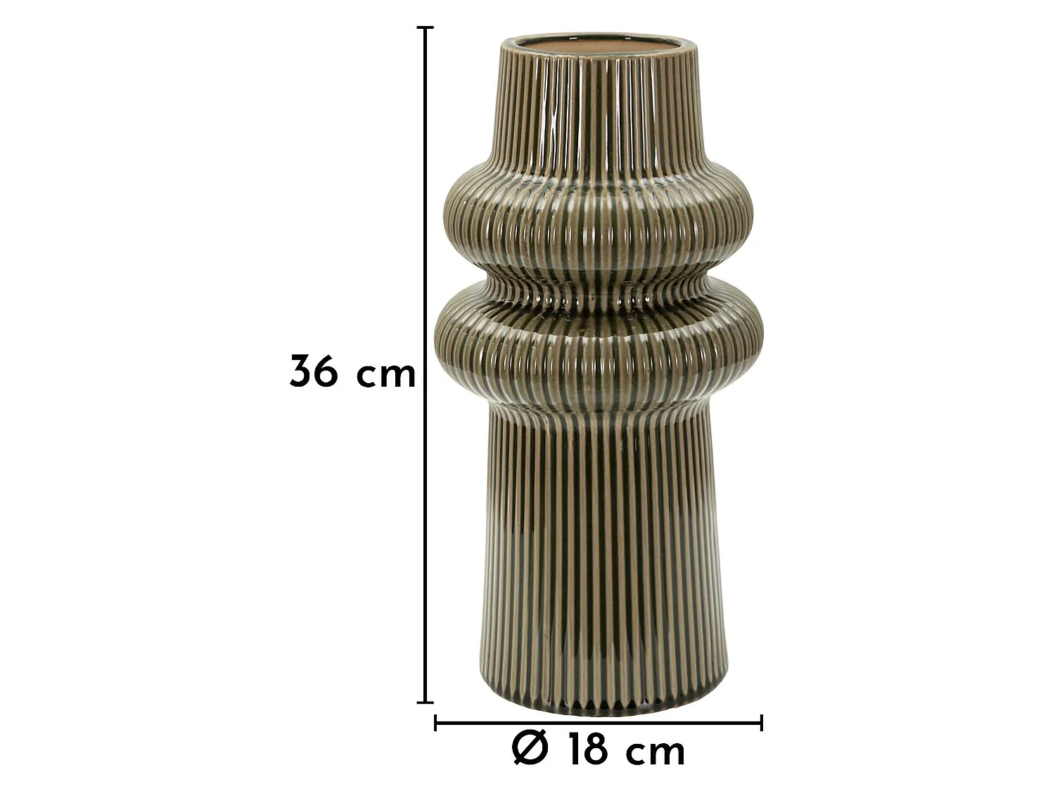 Vaso Gagarosa, Colore Struttura Nero, Marrone, Diametro 8 cm