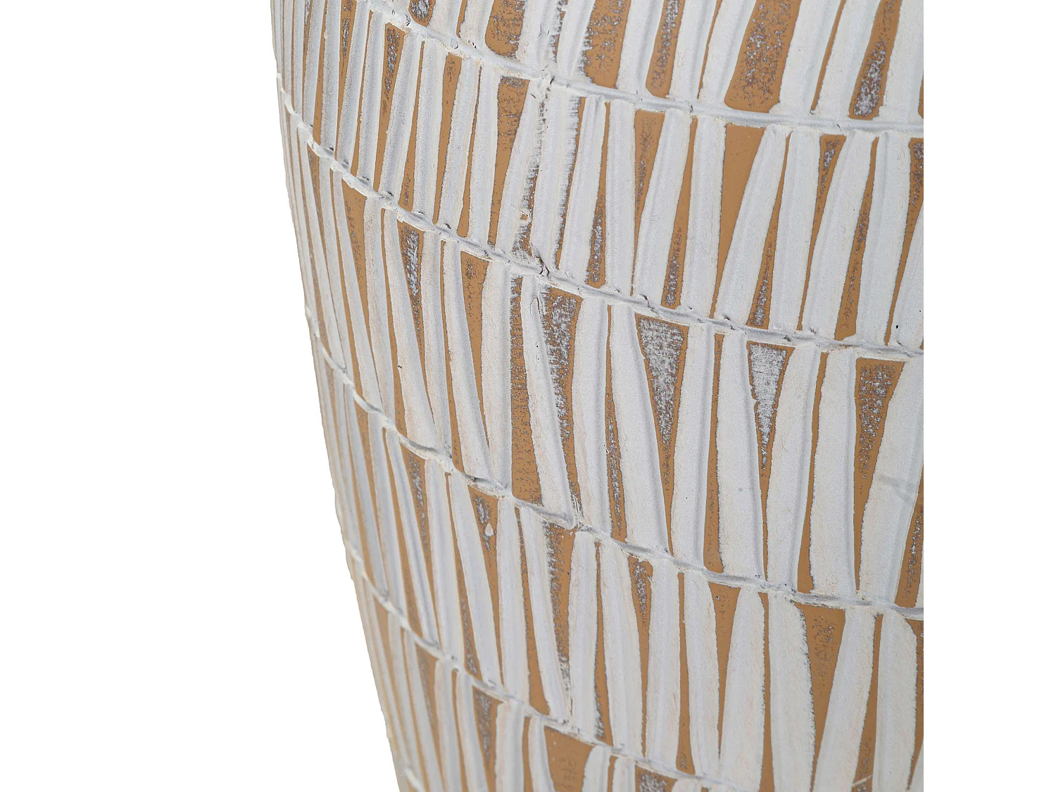 Vase Rugero, Couleur: Structure Beige, Blanc, Diamètre 12 cm