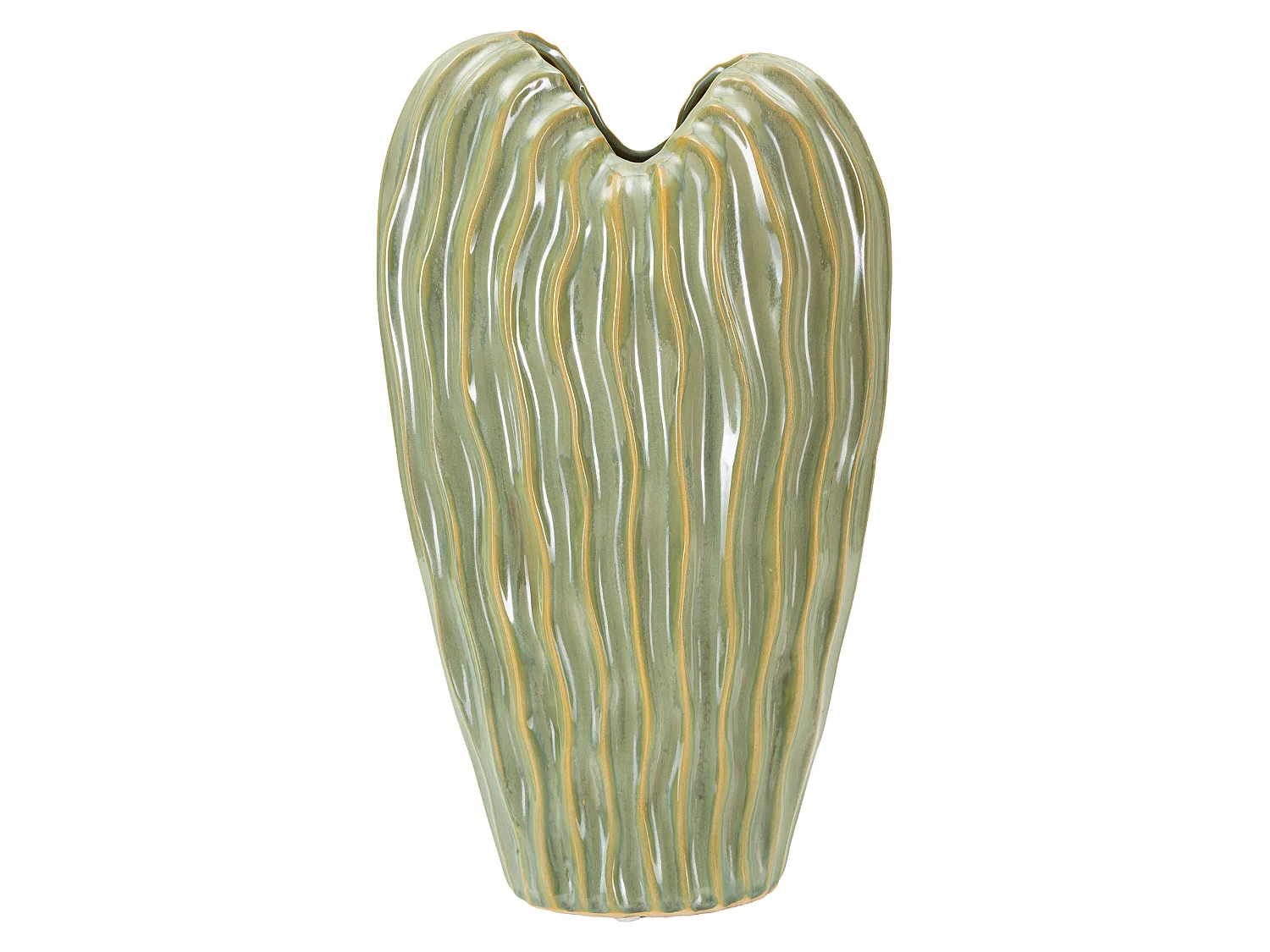 Vaso Batesiro, Finitura Effetto Materico, Verde, Colore Struttura Beige