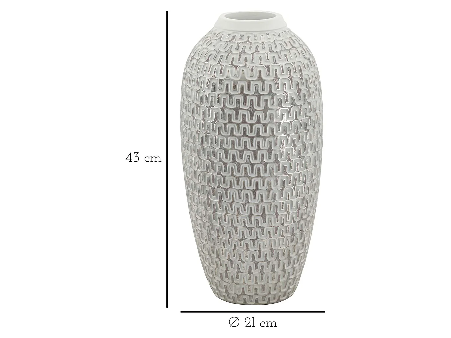 Vaso Elian, Colore Struttura Argento, Bianco, Diametro 7 cm