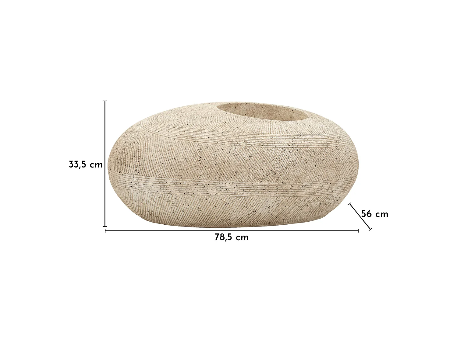 Vaso Gaga, Finitura Effetto Marmo, Bianco Marmo, Sfumatura Colore Struttura Marmo