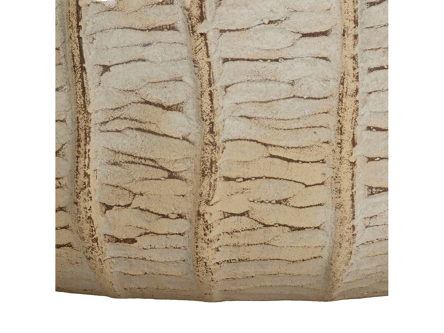 Vaso Bava, Texture Verticale Effetto Legno, Beige, Diametro Vaso Grande: 26.5, Vaso Medio: 20.5, Vaso Piccolo: 16.5 cm