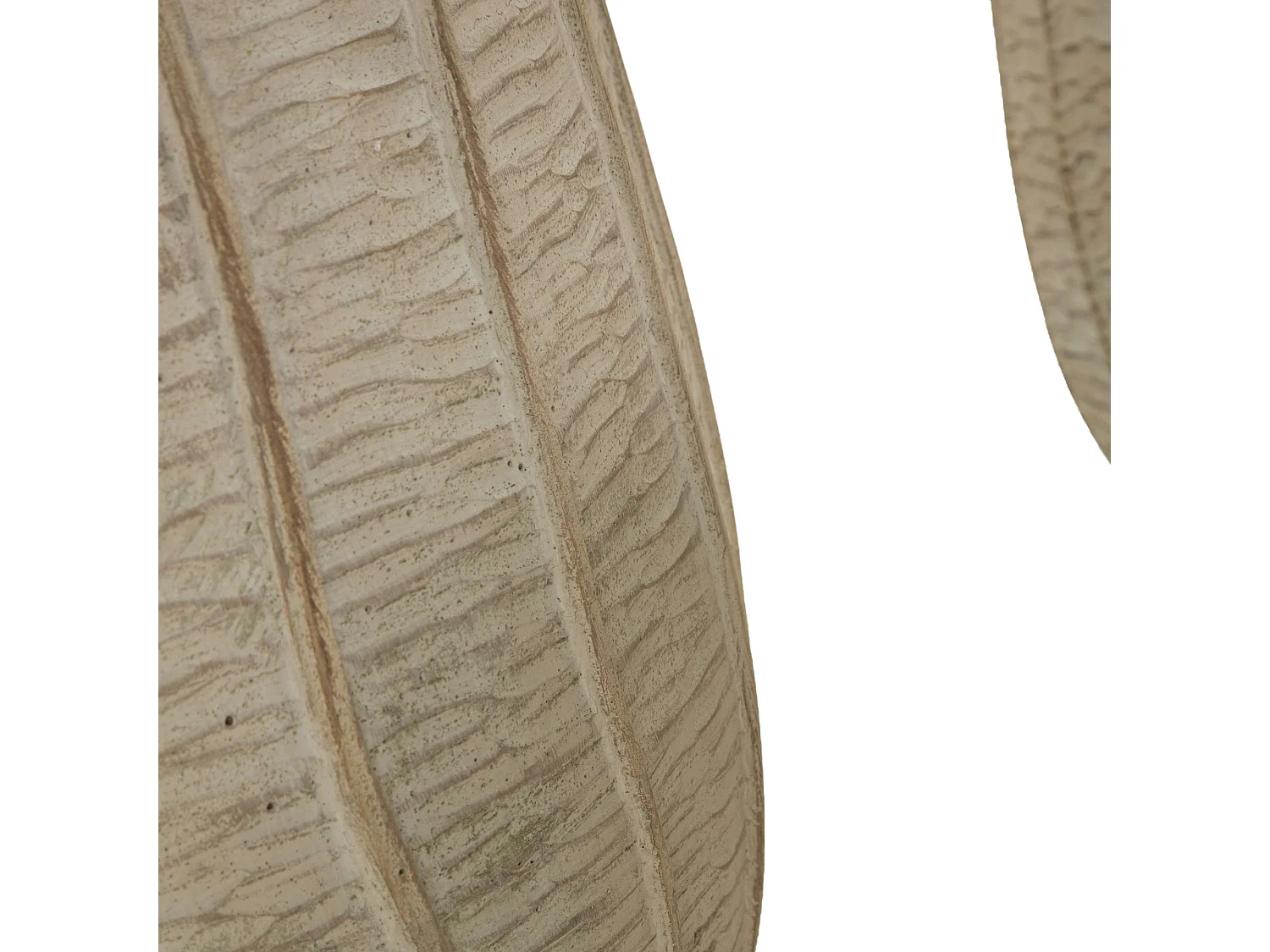Vaso Bava, Texture Verticale Effetto Legno, Beige, Diametro Vaso Grande: 26.5, Vaso Medio: 20.5, Vaso Piccolo: 16.5 cm
