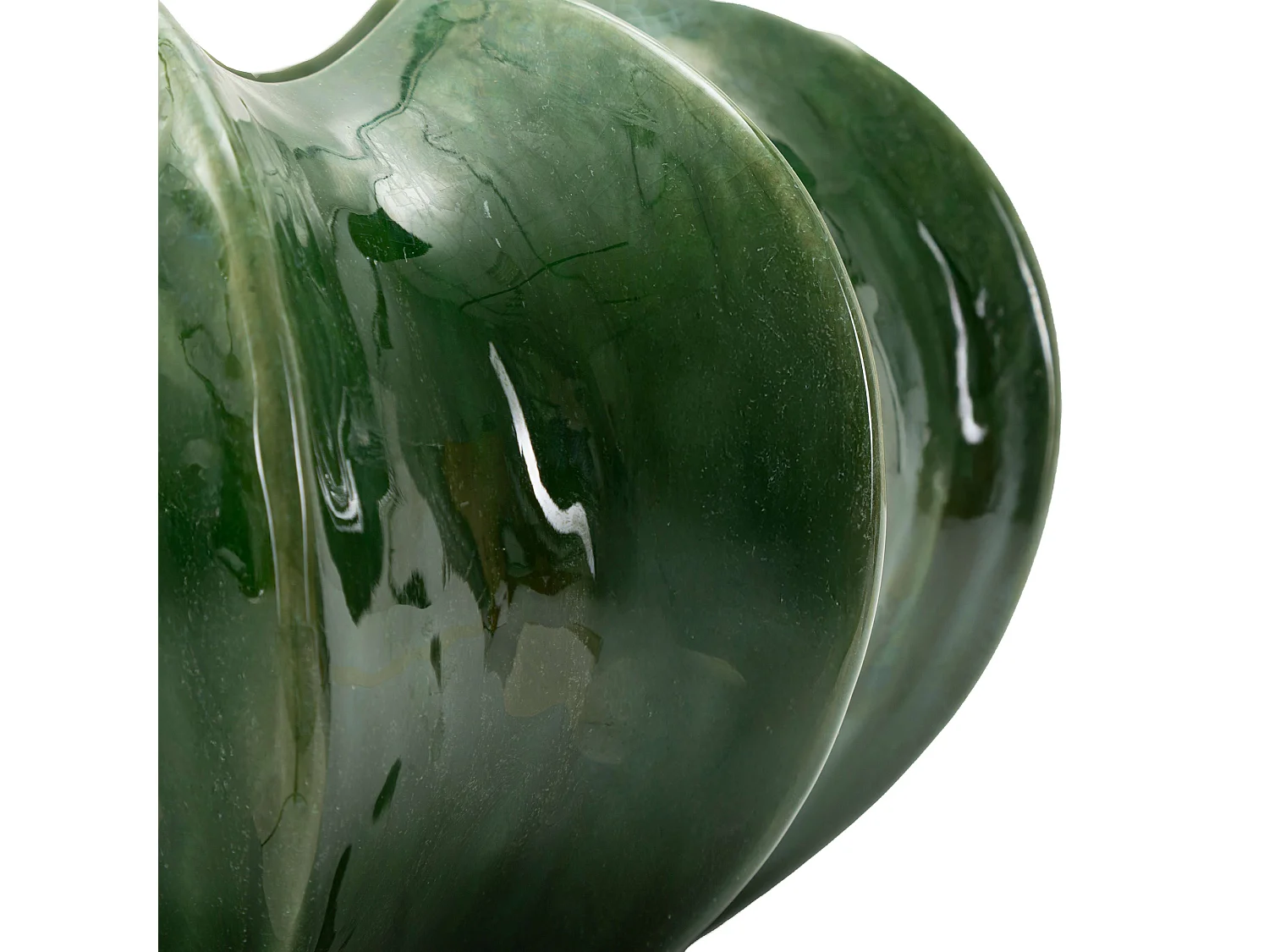 Vase Aysgar, Motif Cactus, Vert, Diamètre 19 cm