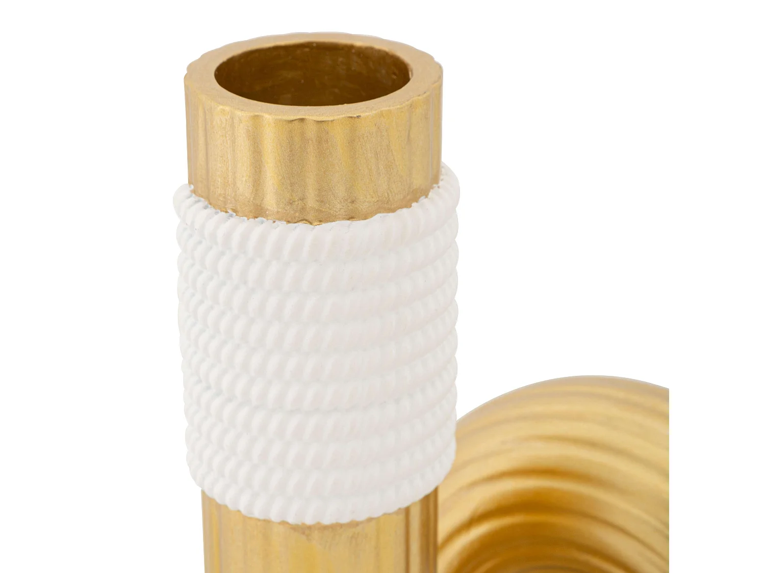 Vaso Teren, Colore Struttura Bianco, oro, Materiale Struttura in Tessuto