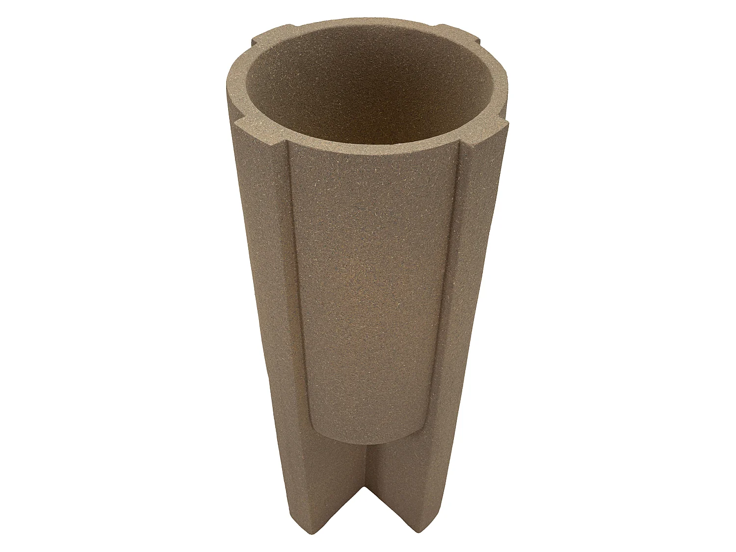 Vase Fatigava, Finition Géométrique, Beige