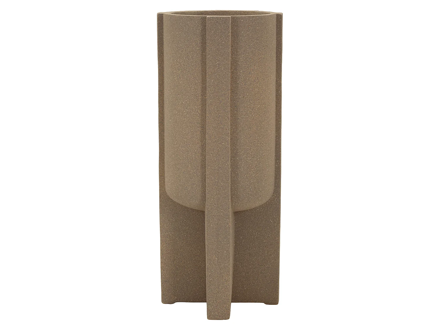 Vase Fatigava, Finition Géométrique, Beige