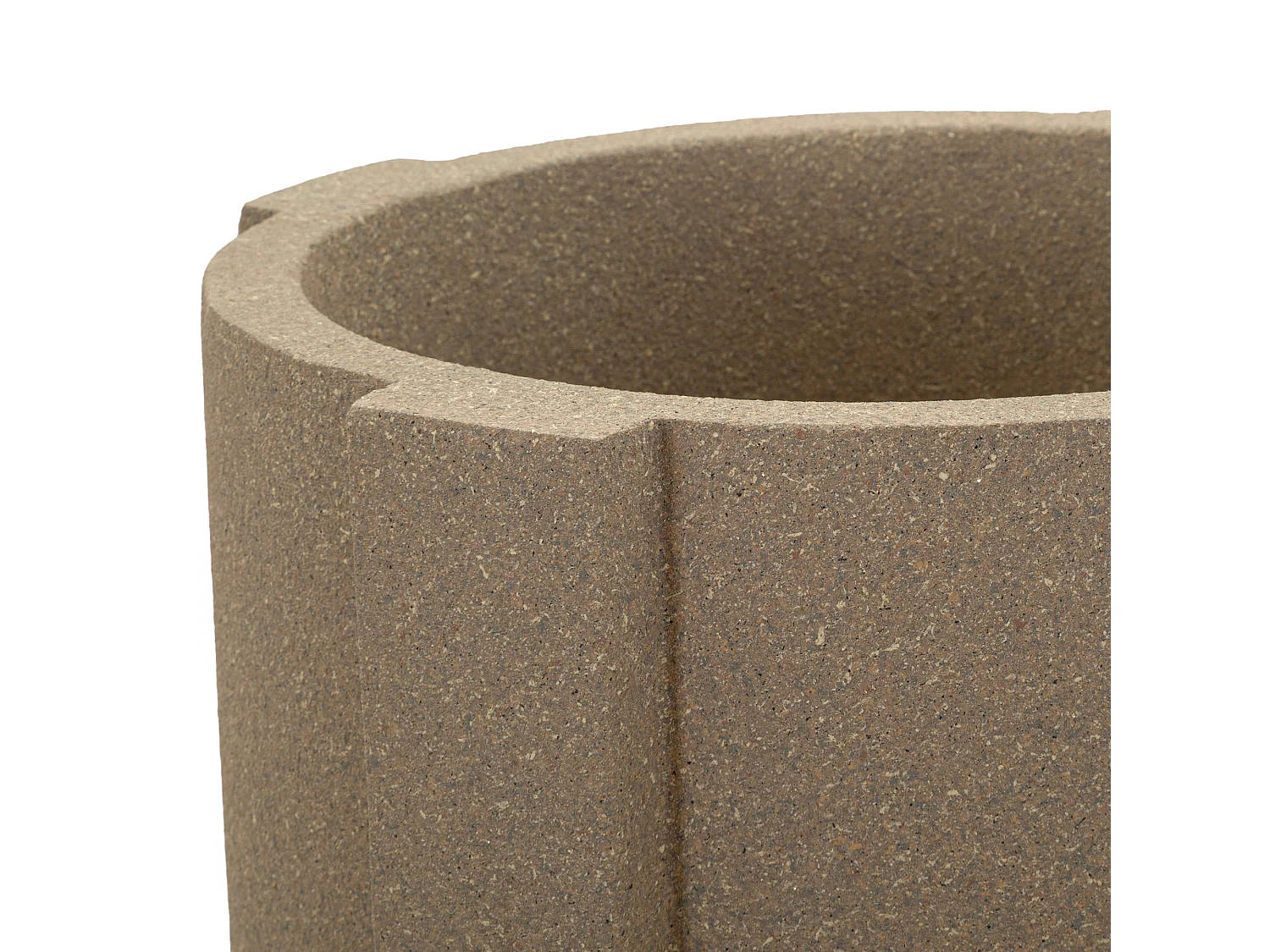 Vase Fatigava, Finition Géométrique, Beige