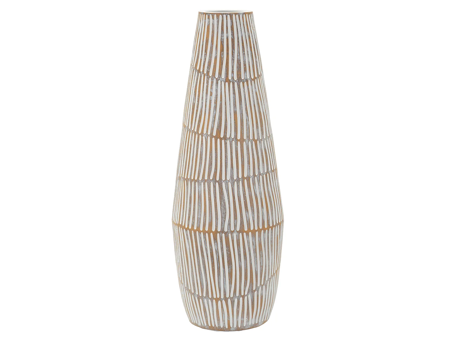 Vase Padsto, Structure Beige, Blanc Crème, Diamètre 6 cm, Teinte Crème