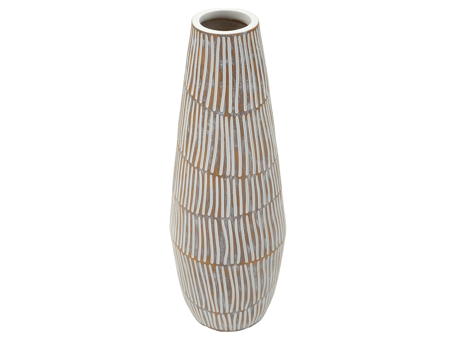 Vase Padsto, Structure Beige, Blanc Crème, Diamètre 6 cm, Teinte Crème