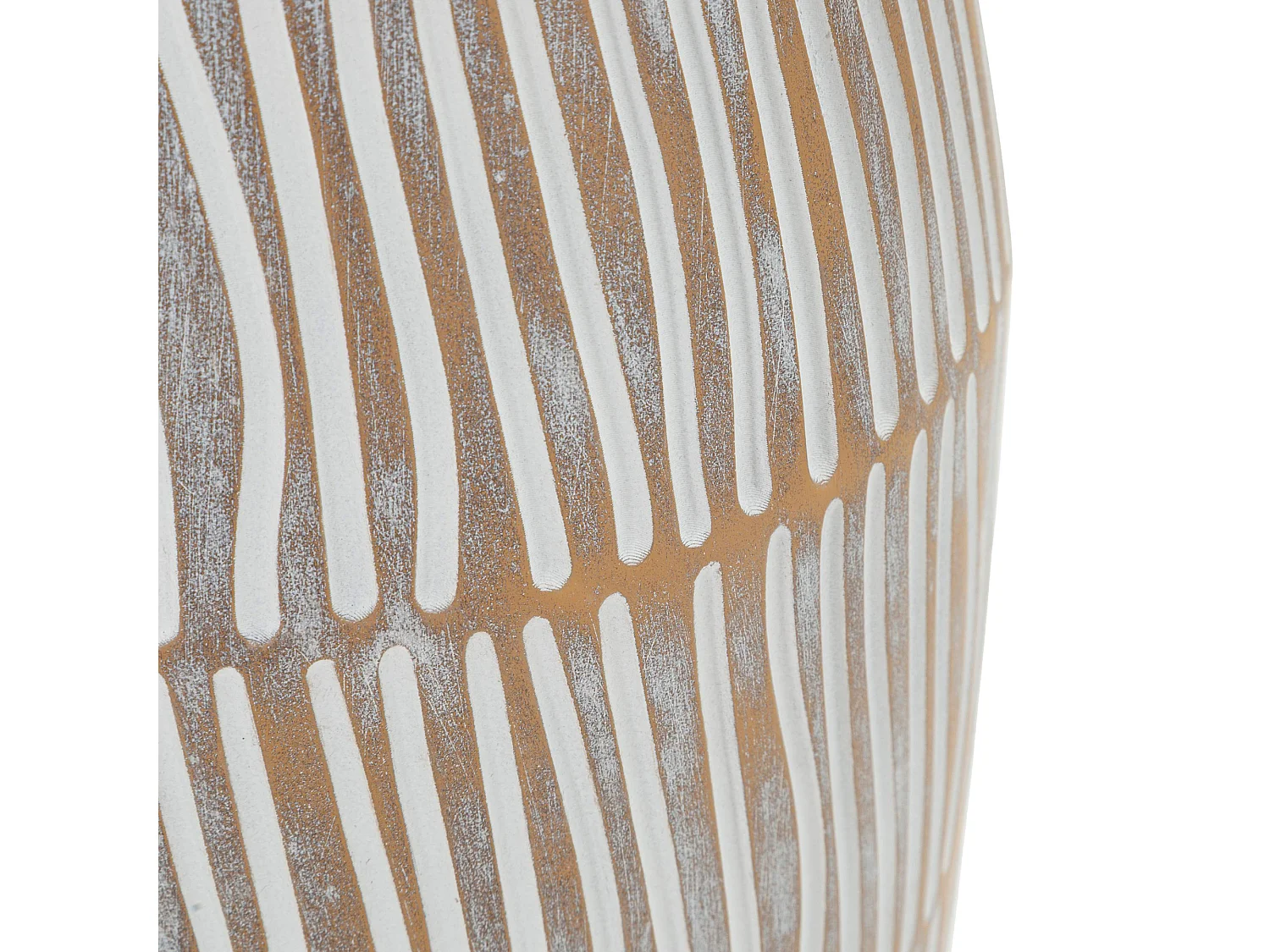 Vase Padsto, Structure Beige, Blanc Crème, Diamètre 6 cm, Teinte Crème