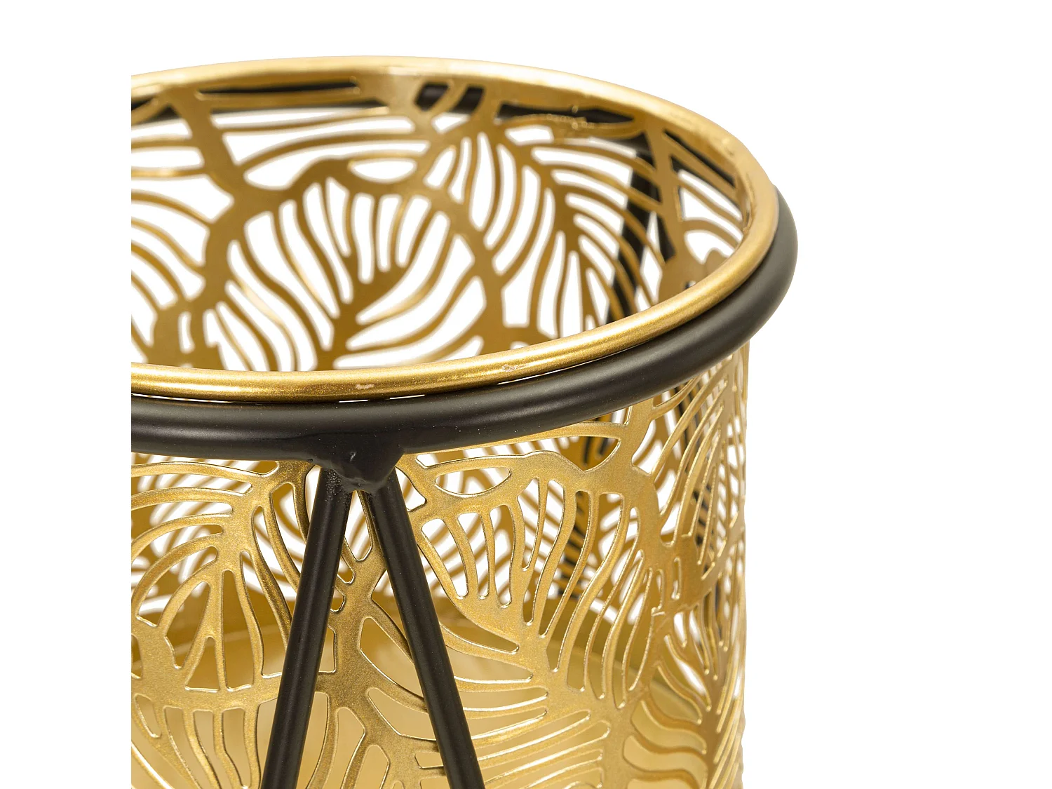 Vaso ElTocu, set 2 Vasi, Portavasi Rimovibili, oro, Colore Struttura Nero