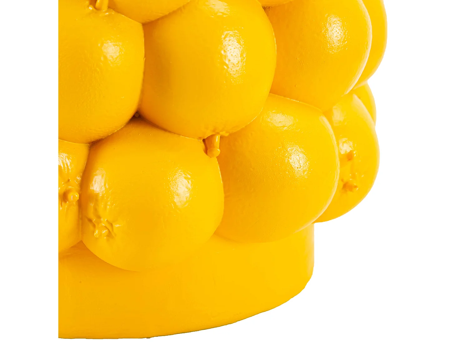 Vaso Bardo, Disegni con Limoni, Giallo, Diametro 13.5 cm