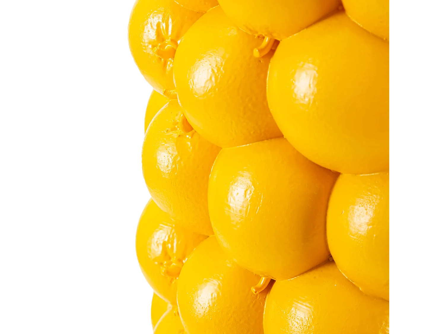 Vaso Bardo, Disegni con Limoni, Giallo, Diametro 13.5 cm