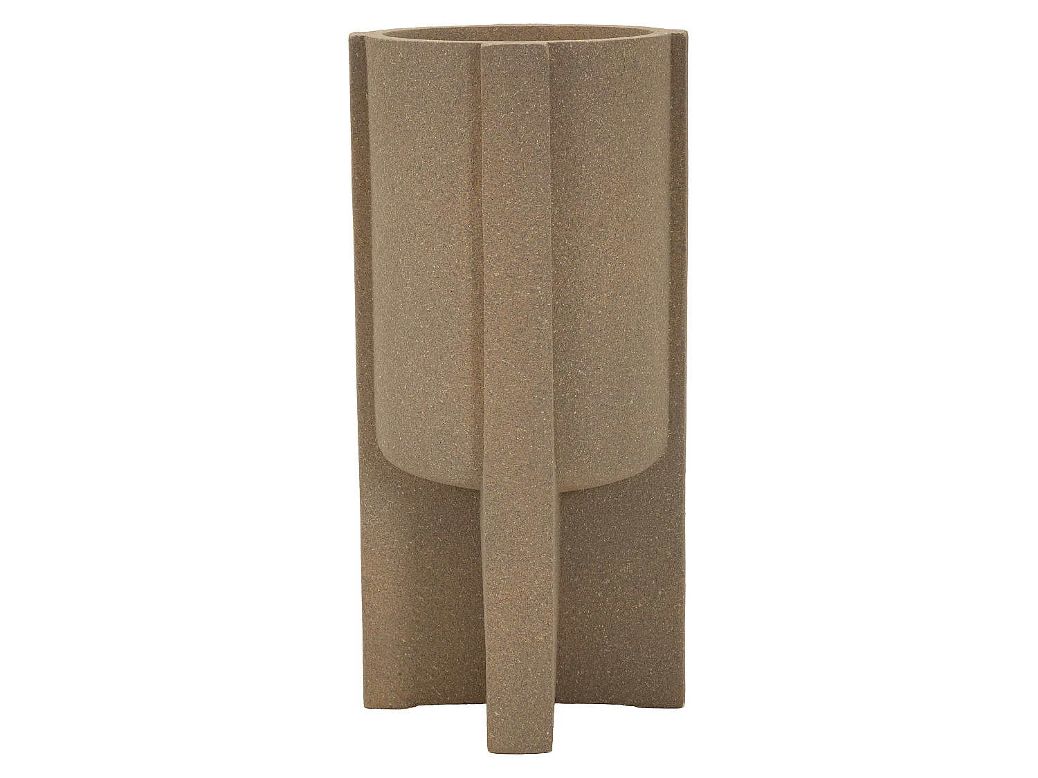 Vase Fato, Finition Géométrique, Beige,
