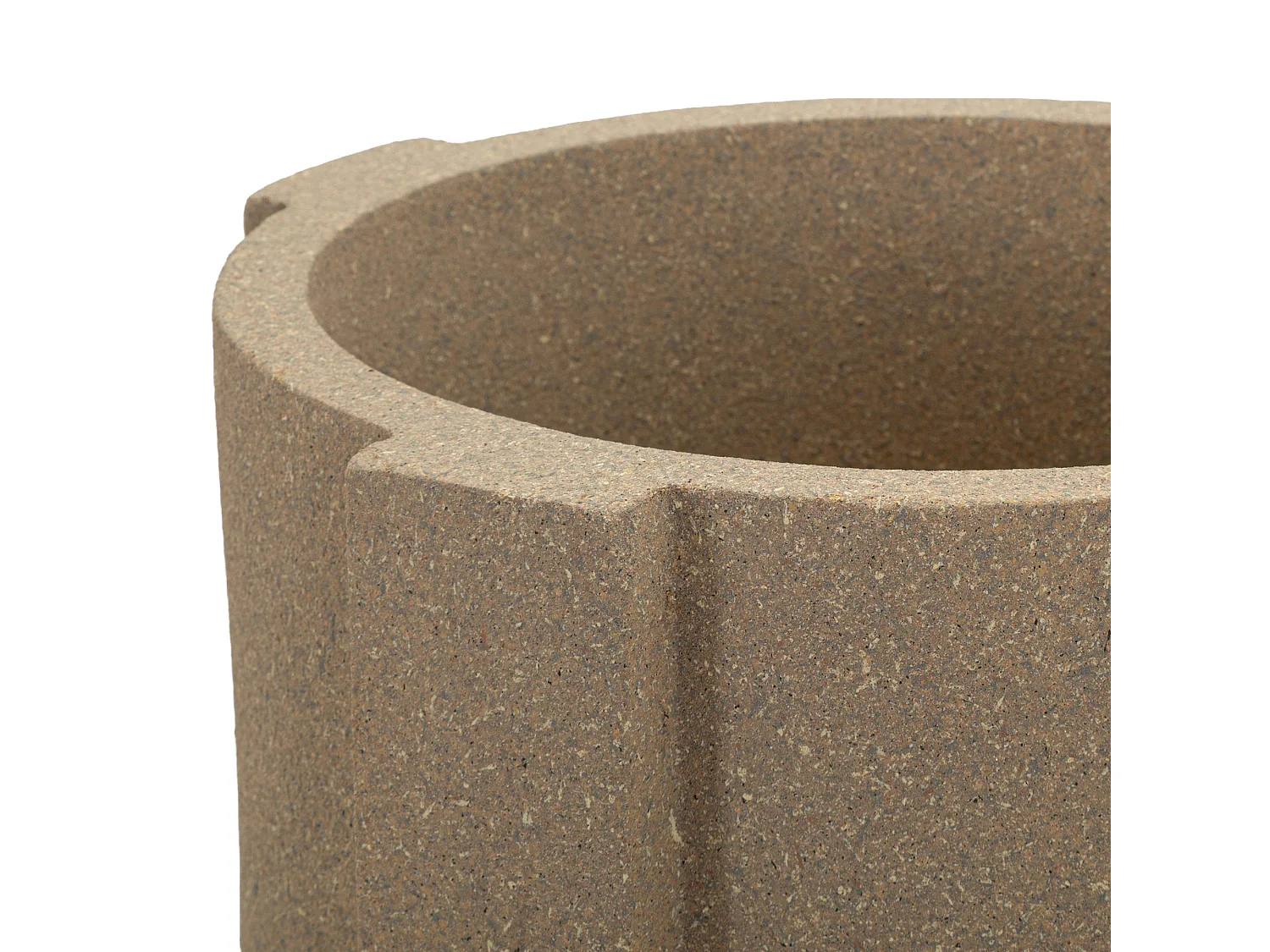 Vase Fato, Finition Géométrique, Beige,