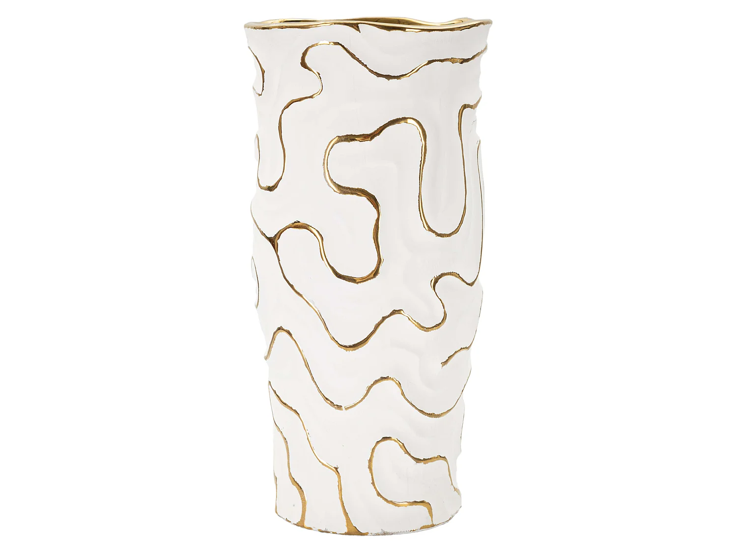 Vaso Banenoha, Colore Struttura oro, Bianco,