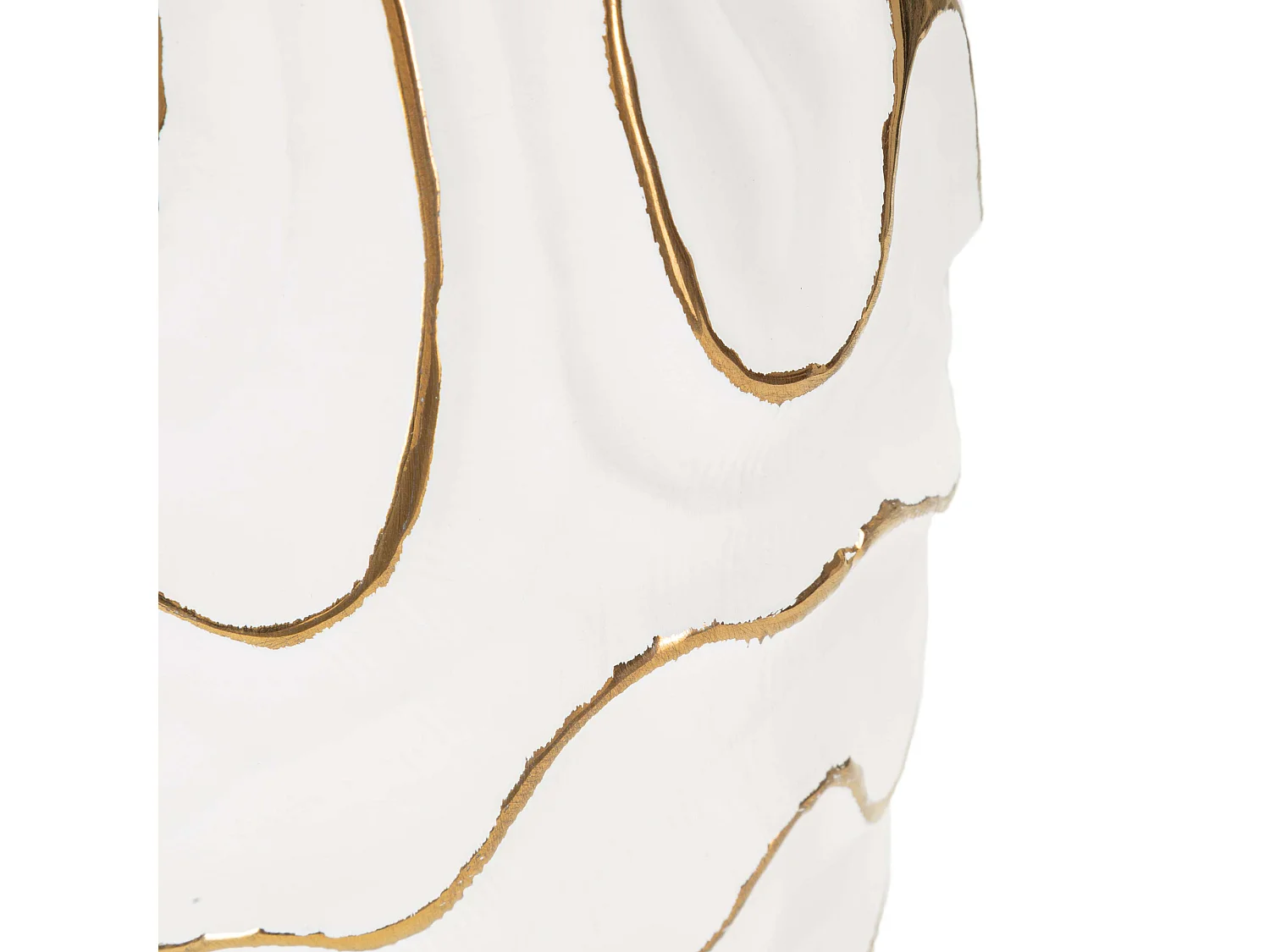 Vaso Banenoha, Colore Struttura oro, Bianco,