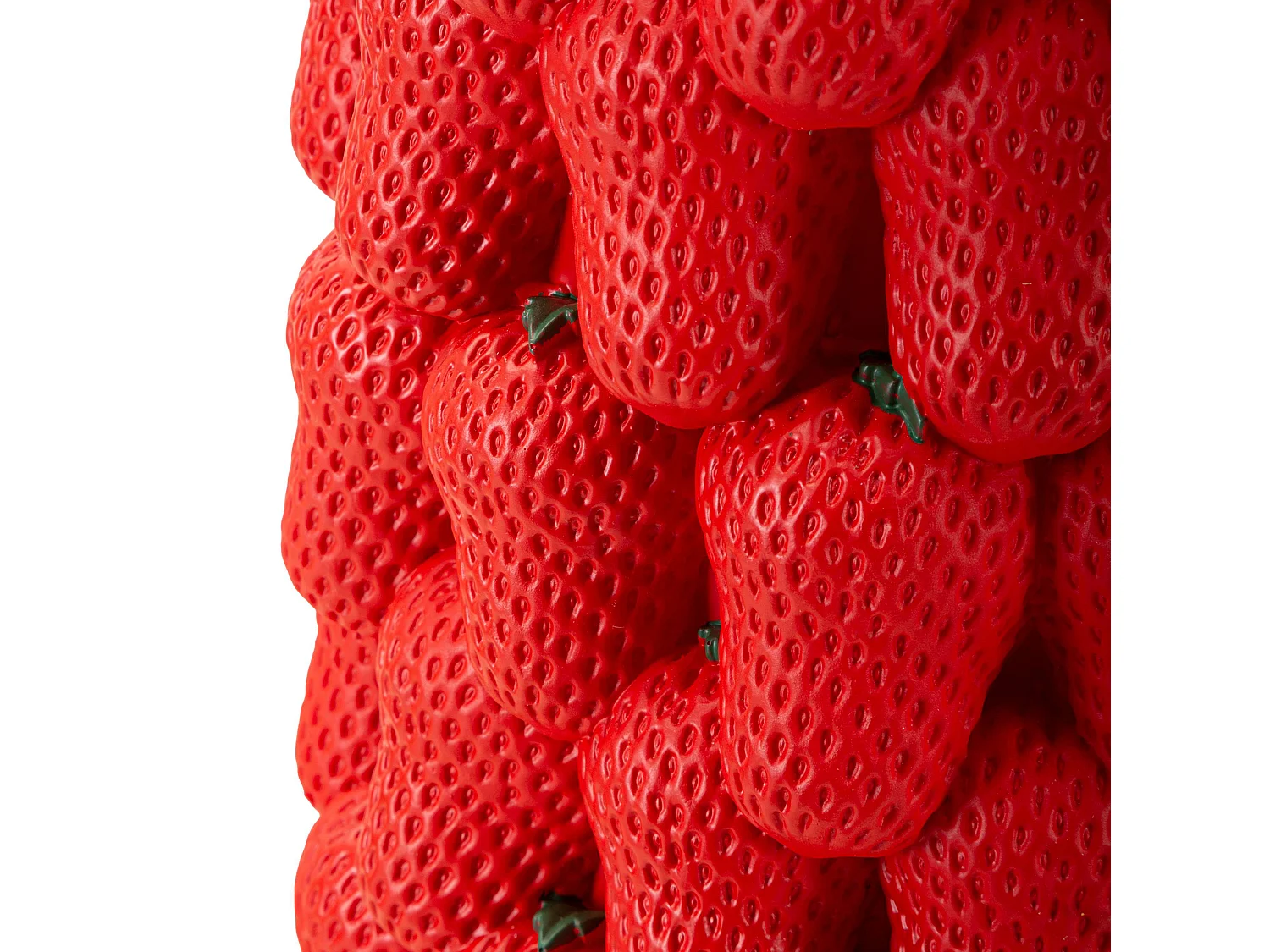 Vaso Giano, Disegni con Fragole, Rosso, Diametro 13.5 cm