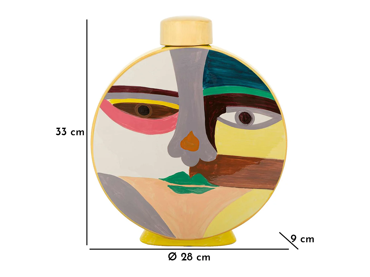 Vaso Basemo, Disegno Moderno, Multicolore, Diametro 5 cm