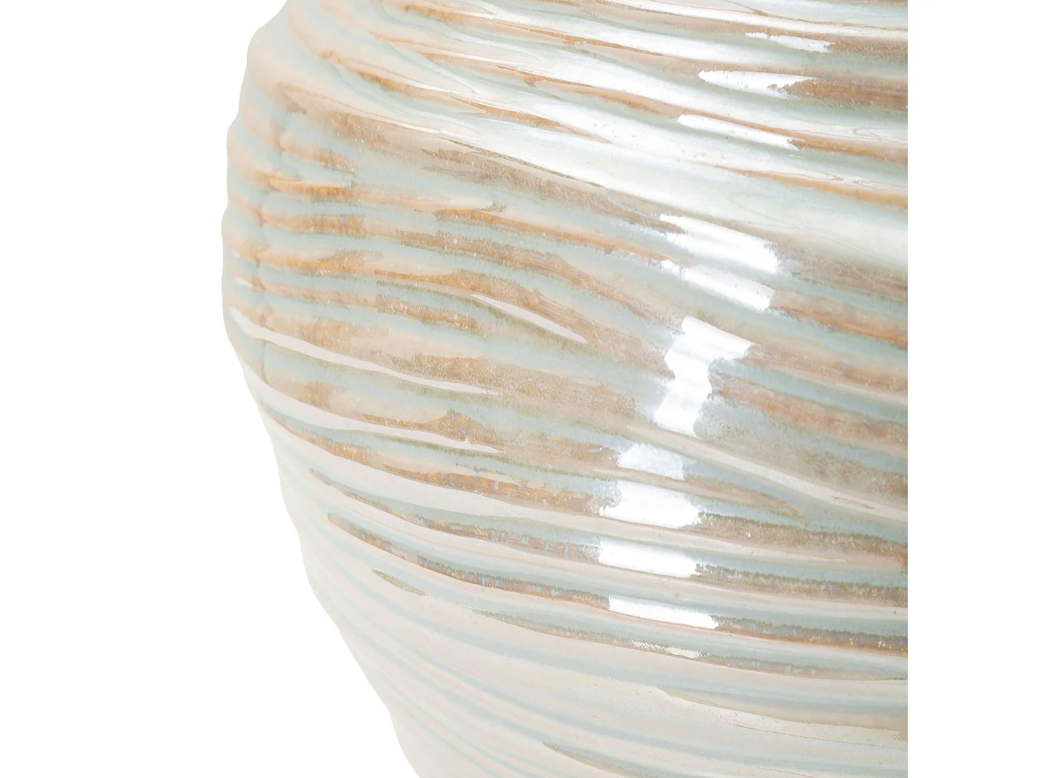 Vase Batobamo, Finition Effet Matière, Rose, Structure Blanche, Nuance Crème